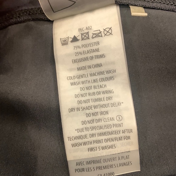 P.E Nation Touchback Black Blue Stripe Leggings - Picture 13 of 16